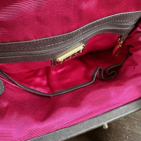 Isabella Fiore Grey LORI Leather Top Lock bag - Picture 13 of 16